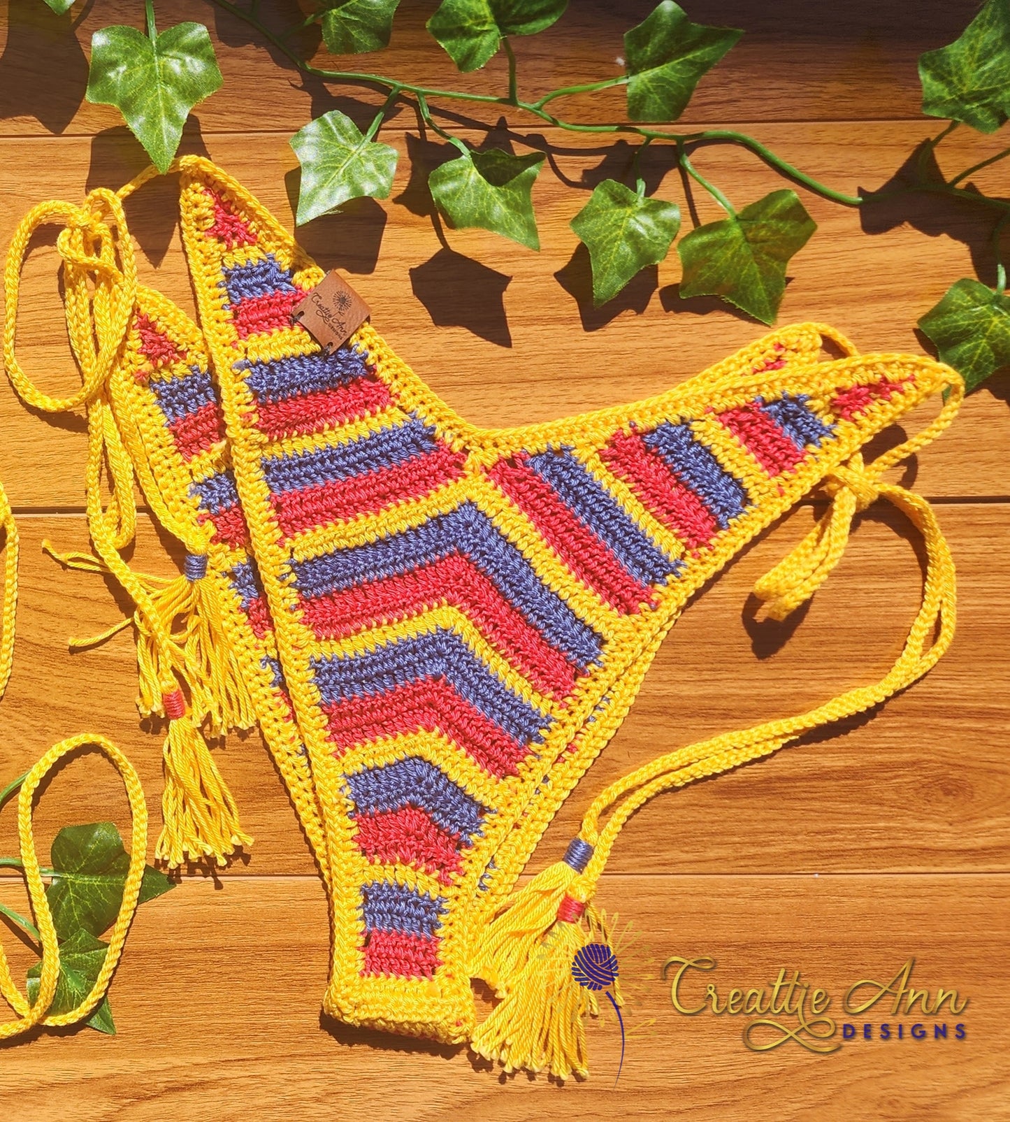 2022 Wonder Woman 2pc Crochet Bikini image 6