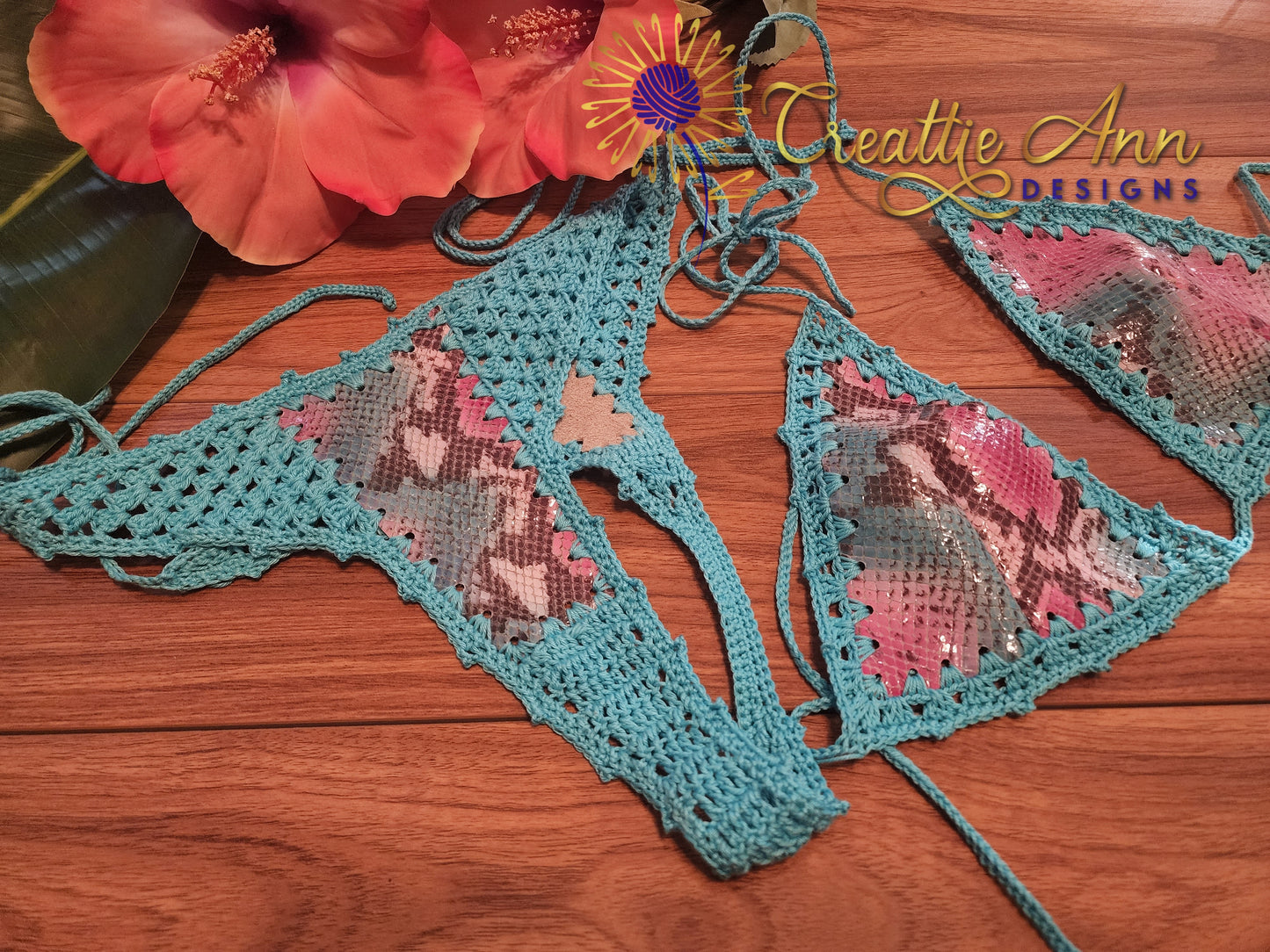 2022 Snakeskin 🐍 Print-Leather & Lace 2pc Bikini👙 image 3