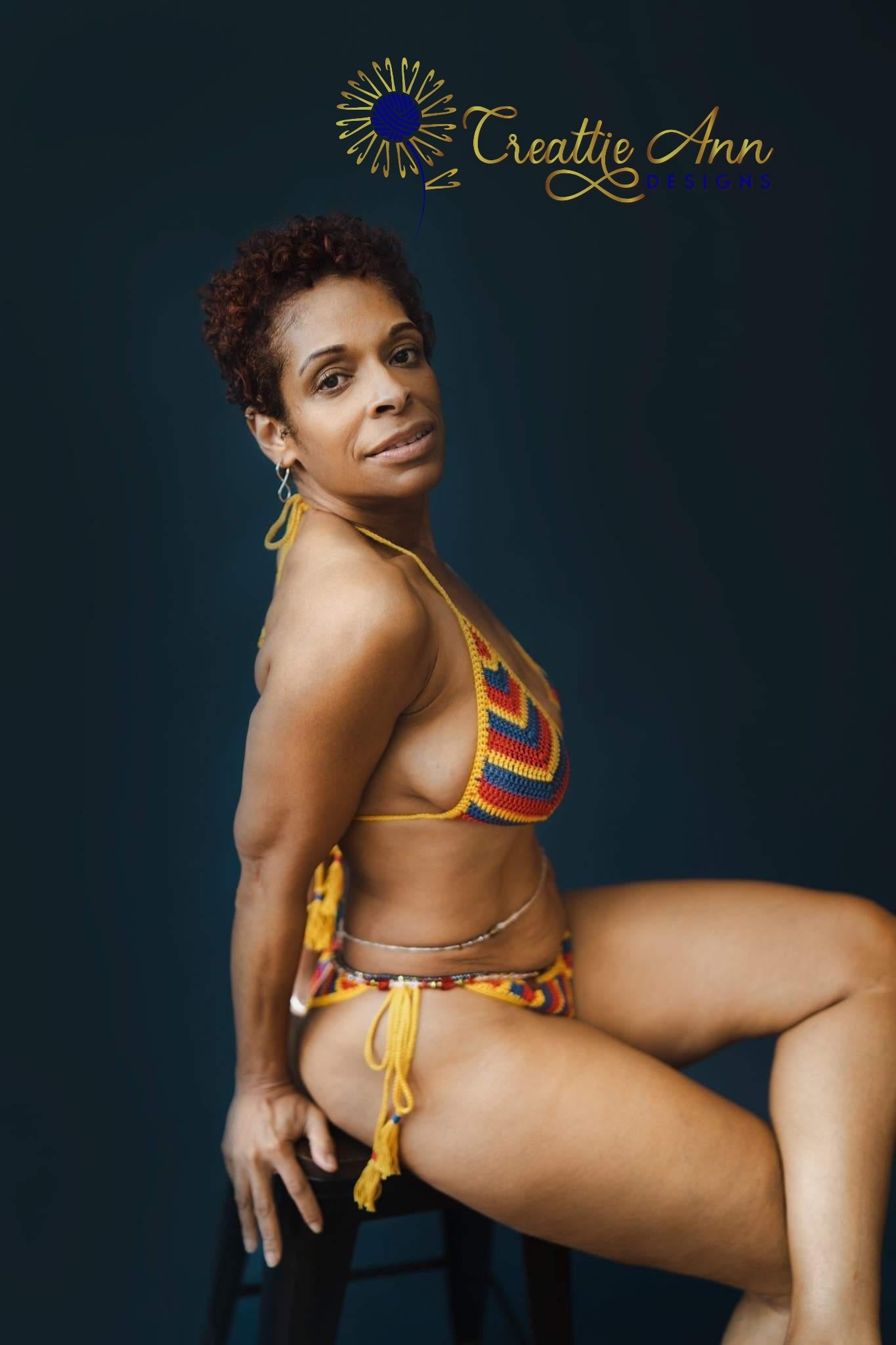 2022 Wonder Woman 2pc Crochet Bikini image 0