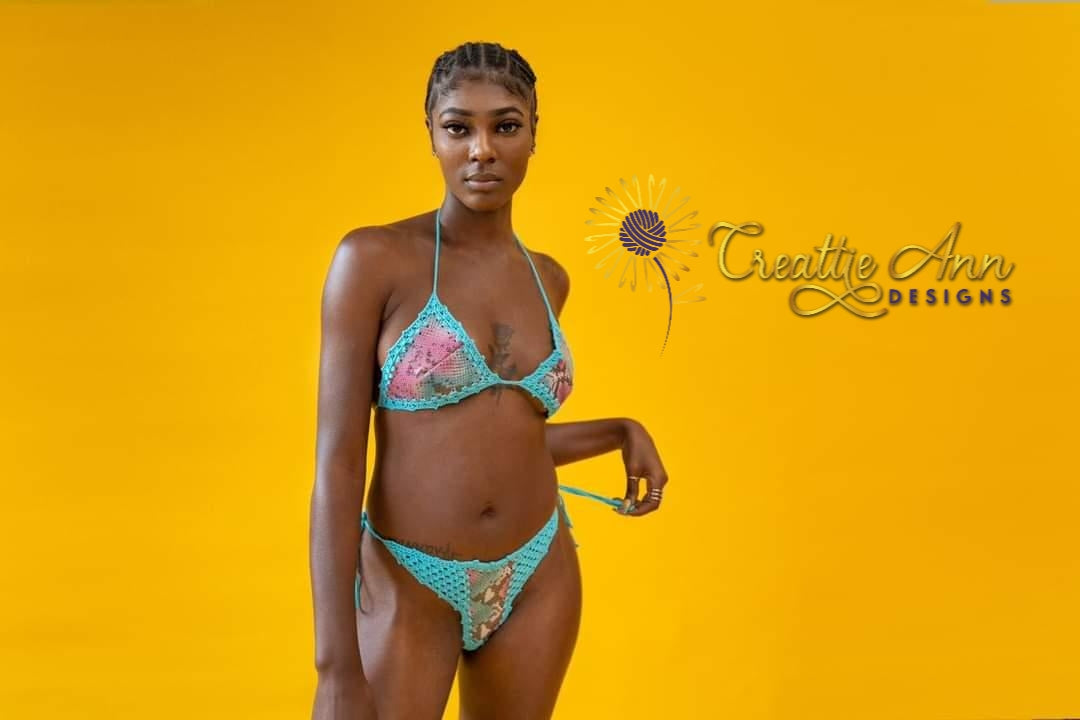 2022 Snakeskin 🐍 Print-Leather & Lace 2pc Bikini👙 image 2