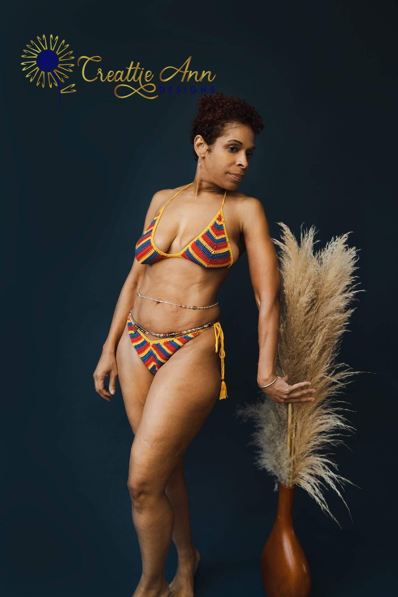 2022 Wonder Woman 2pc Crochet Bikini image 4