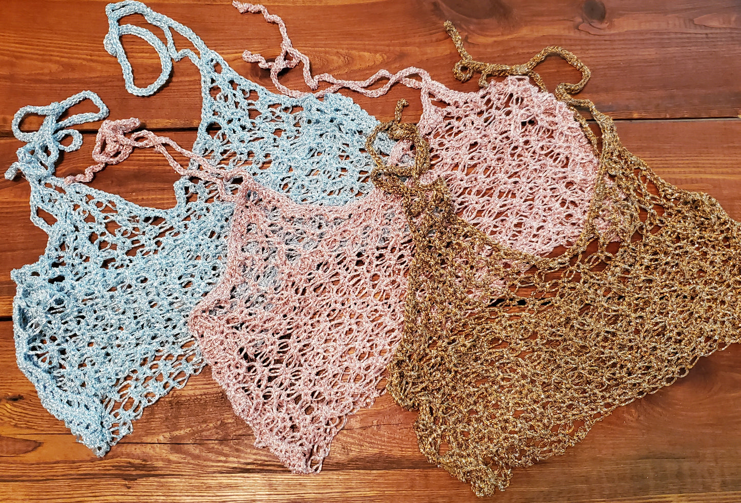 Metallic Mesh Crop Tops image 4