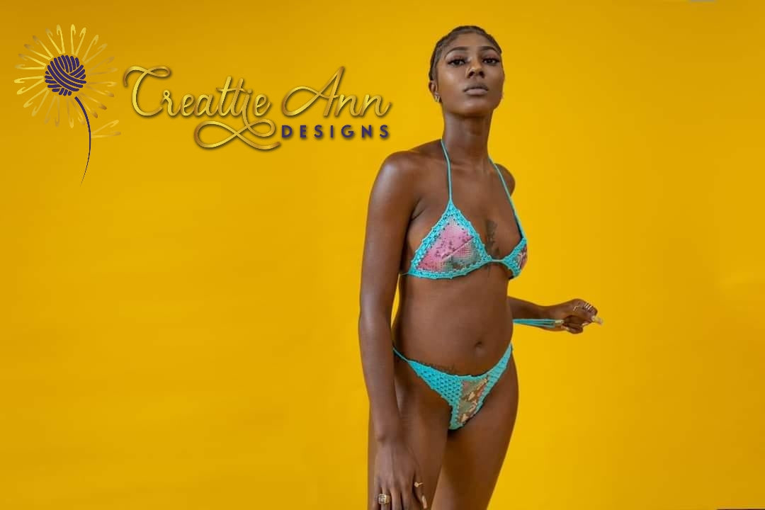 2022 Snakeskin 🐍 Print-Leather & Lace 2pc Bikini👙 image 0