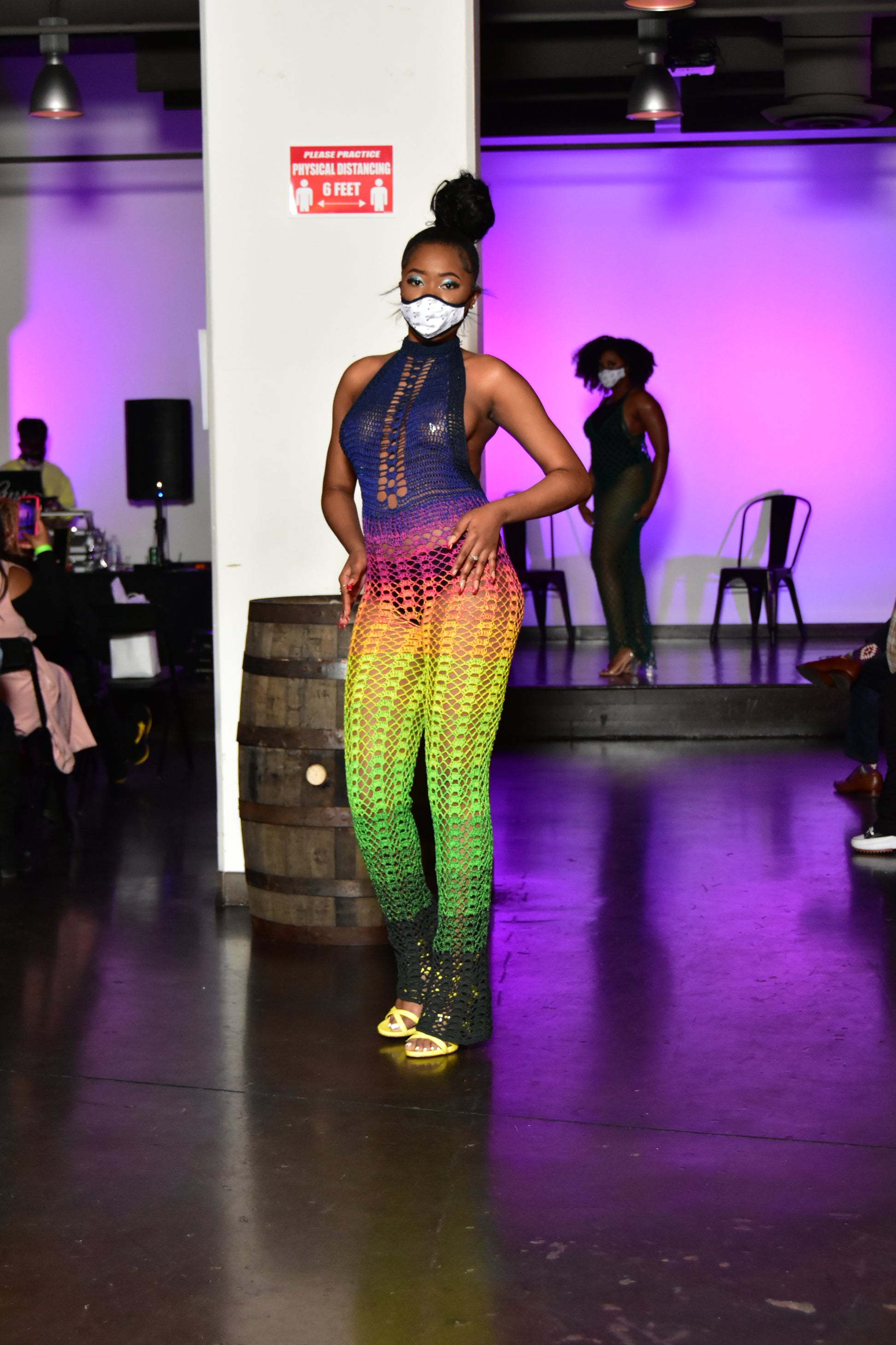 CROCHET Multi-Color Halter Jumpsuit image 7