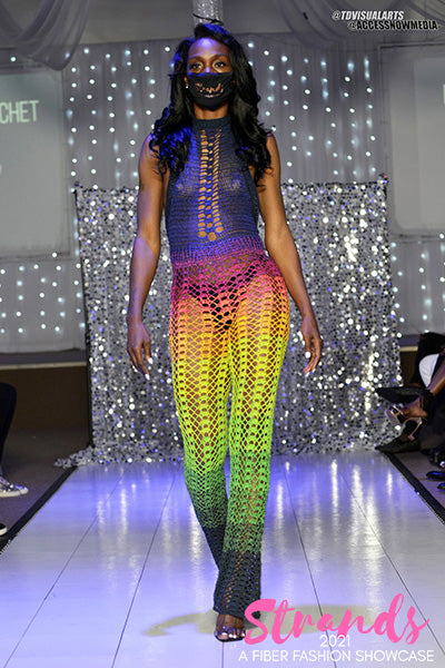 CROCHET Multi-Color Halter Jumpsuit image 6